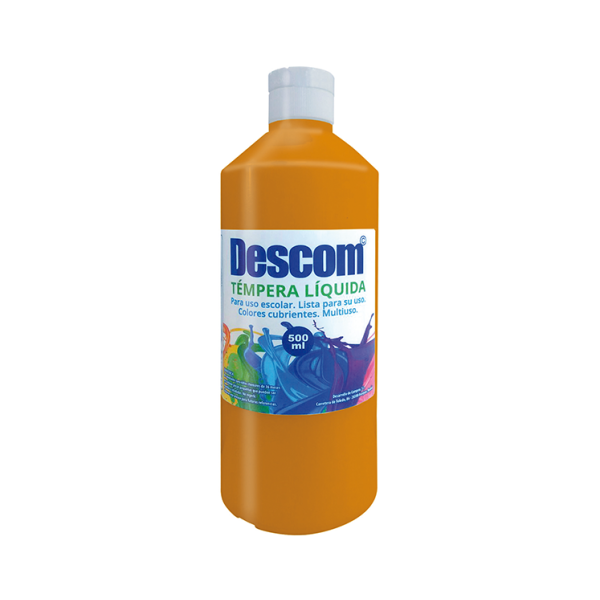 Témpera líquida Descom 500 ml Naranja