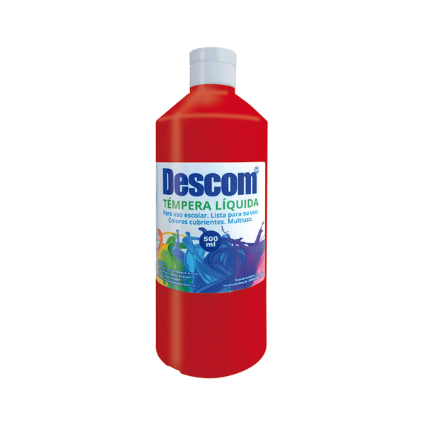 Témpera líquida Descom 500 ml Rojo