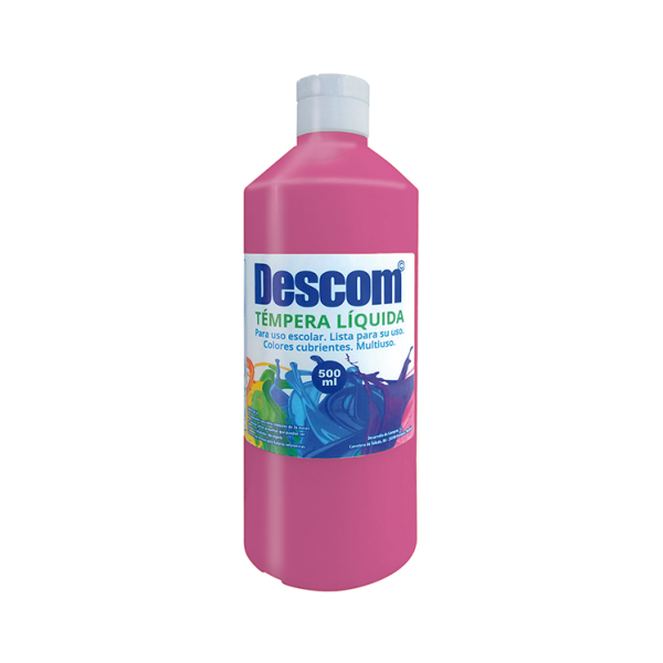 Témpera líquida Descom 500 ml Rosa