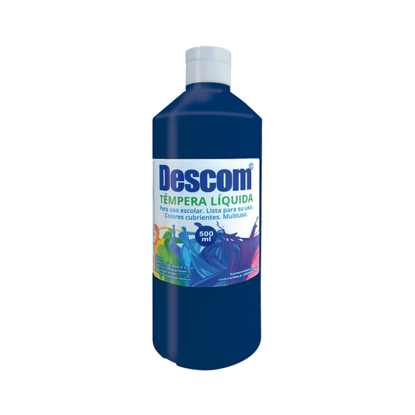 Témpera líquida Descom 500 ml Azul oscuro