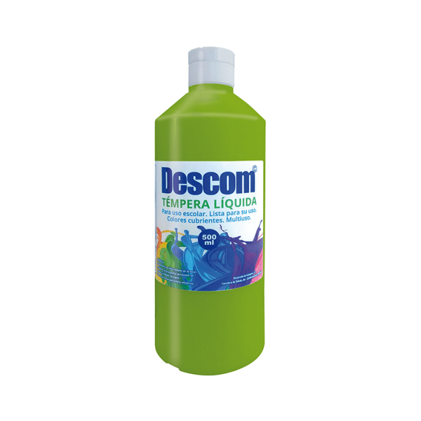 Témpera líquida Descom 500 ml Verde claro