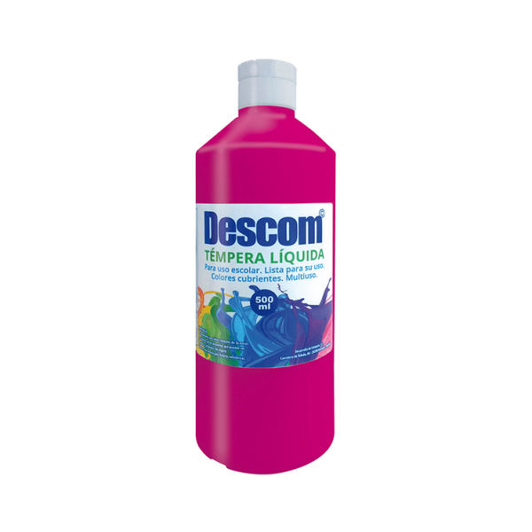 Témpera líquida Descom 500 ml Magenta