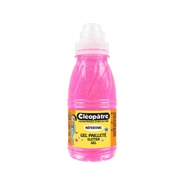 Gel purpurina Cleopatre neón 250 ml. Rosa