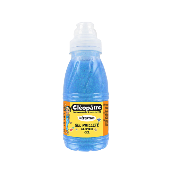 Gel purpurina Cleopatre neón 250 ml Azul