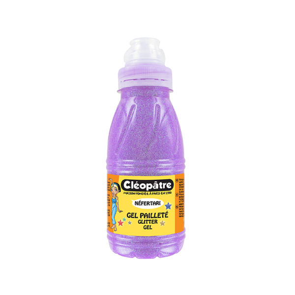 Gel purpurina Cleopatre neón 250 ml Lila Hielo