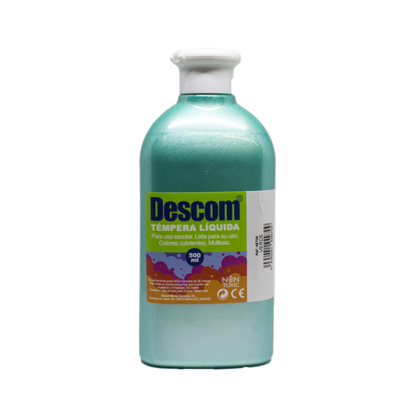 Témpera metalizada Descom 500 ml Verde