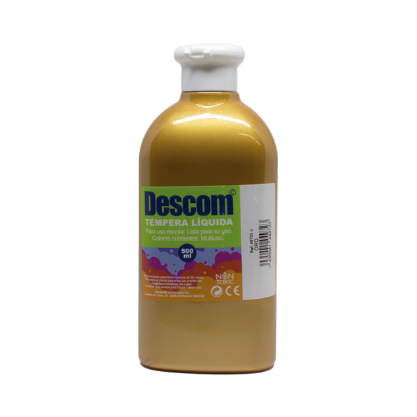 Témpera metalizada Descom 500 ml Oro