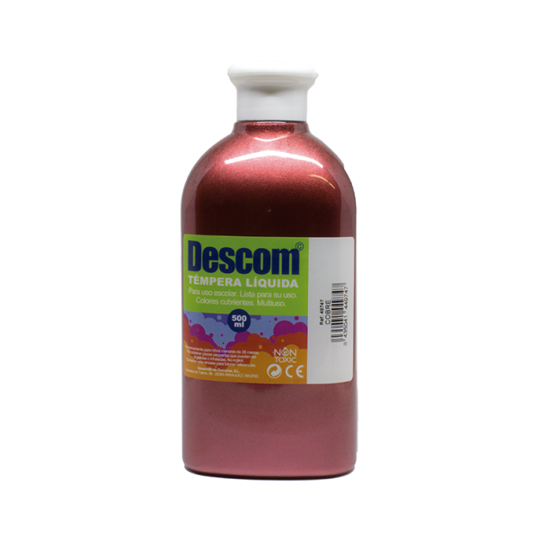 Témpera metalizada Descom 500 ml. Cobre