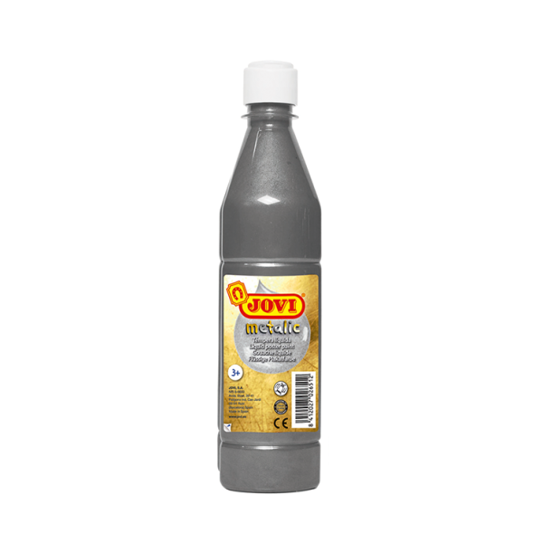 Témpera líquida Jovi metalizada 500 ml Plata