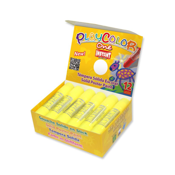 Témpera Playcolor One Amarillo. Caja 12