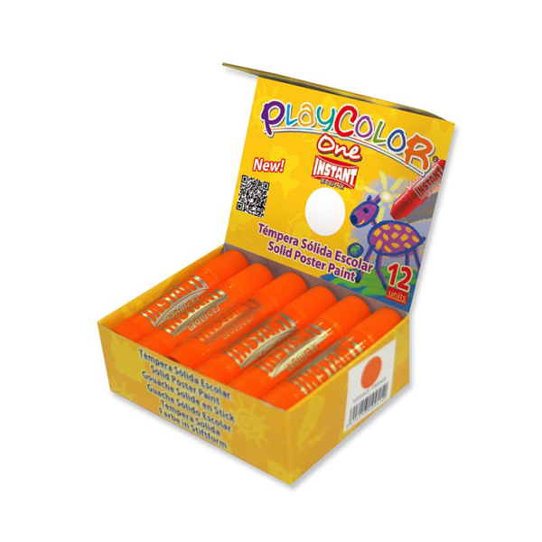 Témpera Playcolor One Naranja. Caja 12