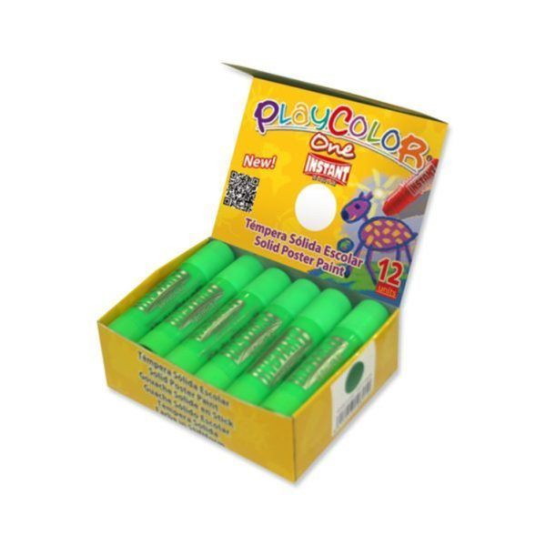 Témpera Playcolor One Verde claro. Caja 12