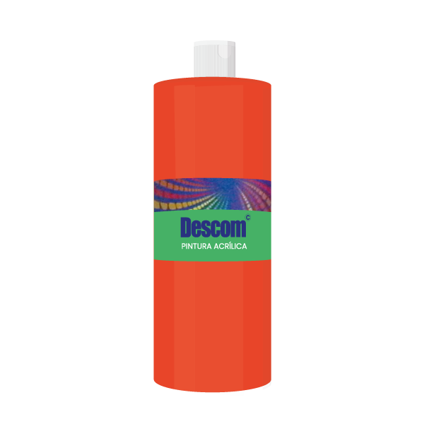 Pintura acrílica 500 ml Rojo. Uso escolar