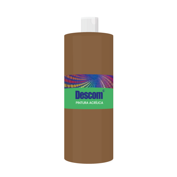 Pintura acrílica 500 ml Marrón. Uso escolar