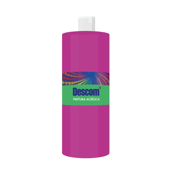 Pintura acrílica 500 ml Magenta. Uso escolar