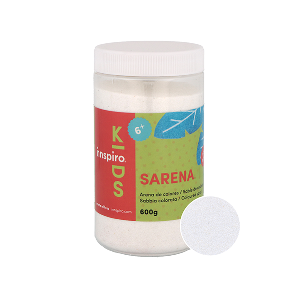 Arena colores Blanco. Bote 600 g