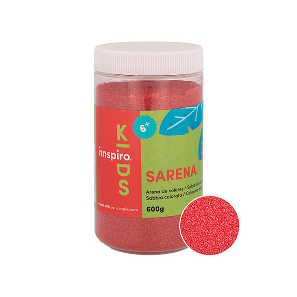 Arena colores Rojo. Bote 600 g.