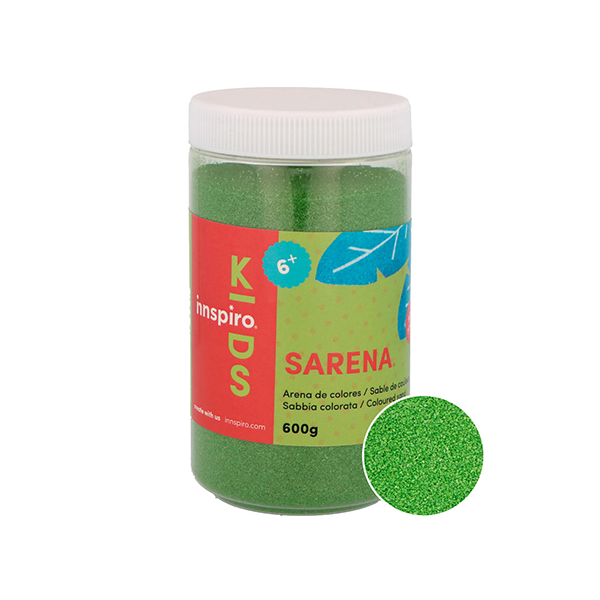 Arena colores Verde. Bote 600 g
