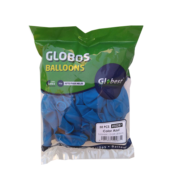 Bolsa 100 globos clásicos Azul