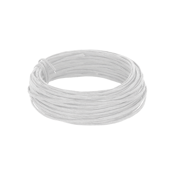 Rollo 10 m alambre recubierto papel Blanco