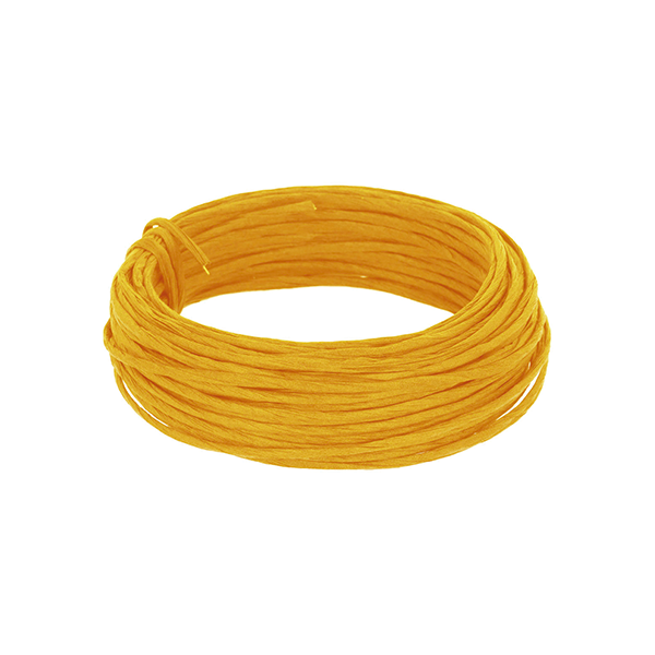 Rollo 10 m alambre recubierto papel Amarillo