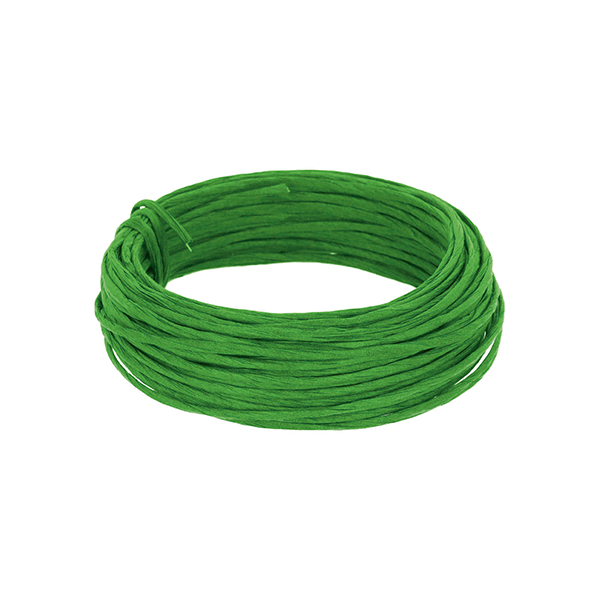 Rollo 10 m alambre recubierto papel Verde