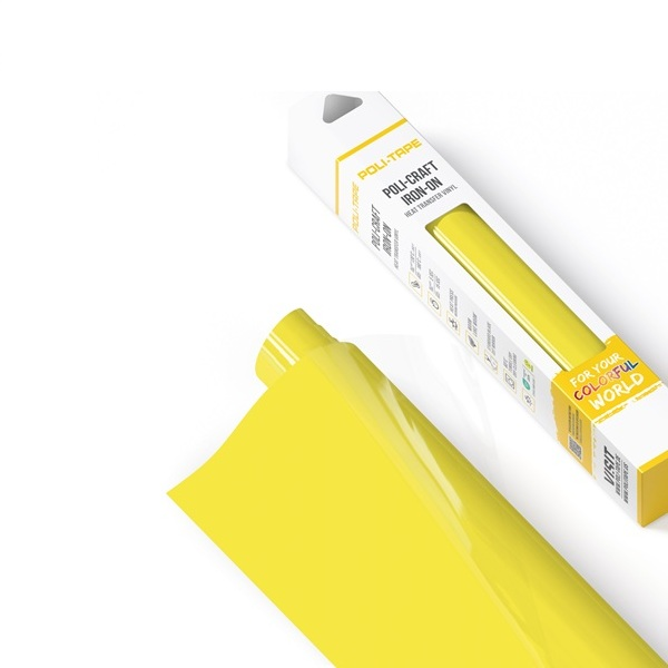 Rollo 30,5x122 cm film transferencia textil Poli-Tape Amarillo