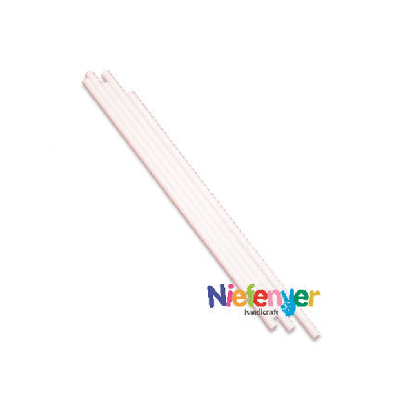 Pajitas papel 20 cm Blanco. Pack 25