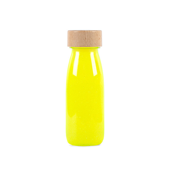 Botella sensorial flotante UV amarillo