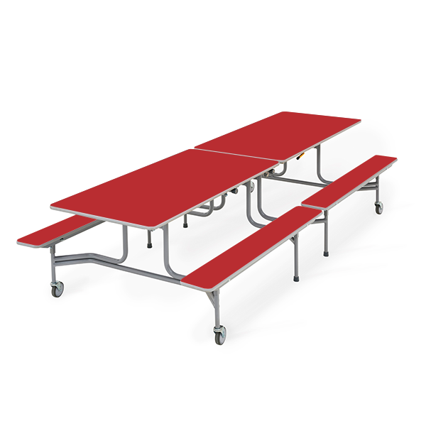 Mesa TTX13 305x75 cm alt. 74 cm Rojo